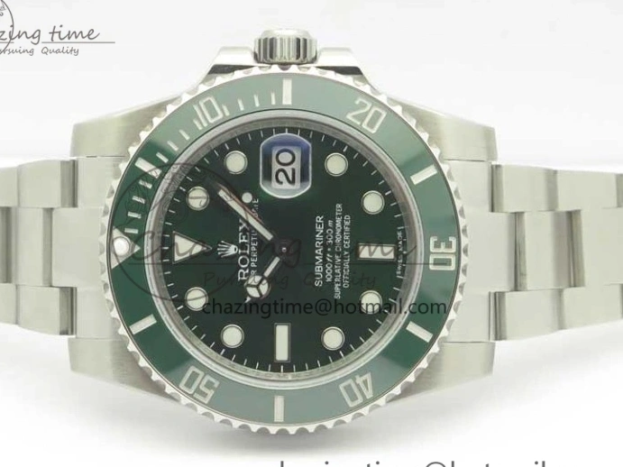 0128 Submariner 116610 LV Green Ceramic DJF 1:1 Best Edition on SS Bracelet SA3135( Free R Cover) Versatile 3357